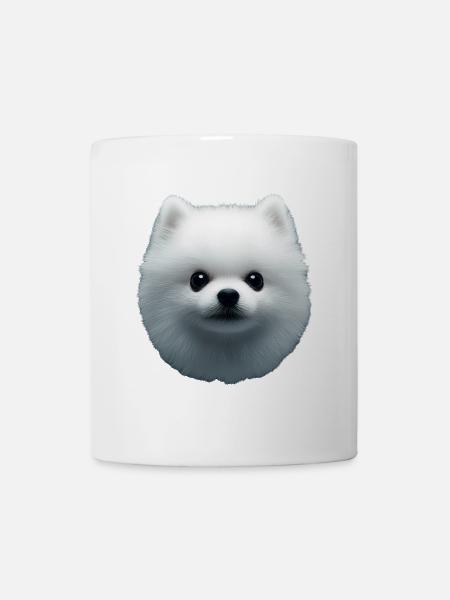 Zwergspitz - Tasse - Weiß