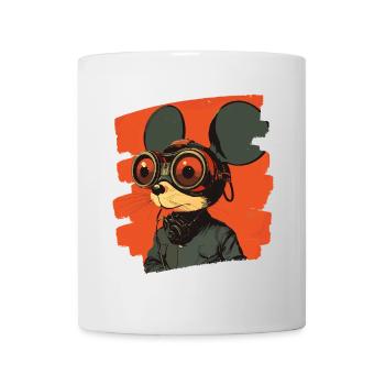 Maus Retro - Tasse - Weiß - Vorne