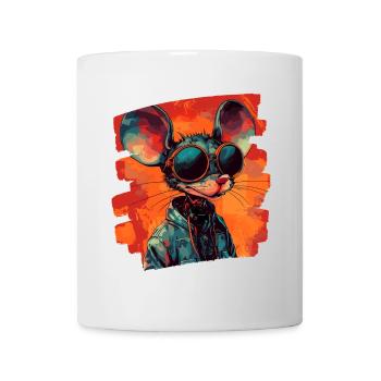 Maus Retro - Tasse - Weiß - Vorne