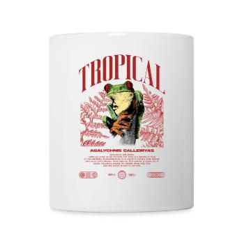 Grenouille arboricole aux yeux rouges Amphibien de la forêt tropicale - Mug blanc - blanc - Devant
