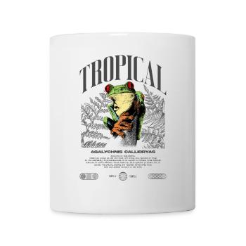 Grenouille arboricole aux yeux rouges Amphibien de la forêt tropicale - Mug blanc - blanc - Devant