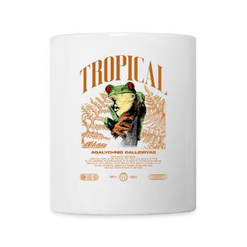 Grenouille arboricole aux yeux rouges Amphibien de la forêt tropicale - Mug blanc - blanc - Devant