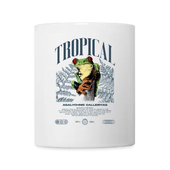 Grenouille arboricole aux yeux rouges Amphibien de la forêt tropicale - Mug blanc - blanc - Devant