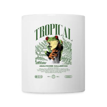 Grenouille arboricole aux yeux rouges Amphibien de la forêt tropicale - Mug blanc - blanc - Devant