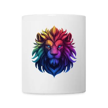 Majestic lion in bright colors - Mug - white - Front