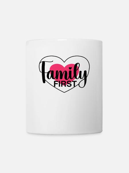 Family First - Herz & Liebe - Tasse - Weiß