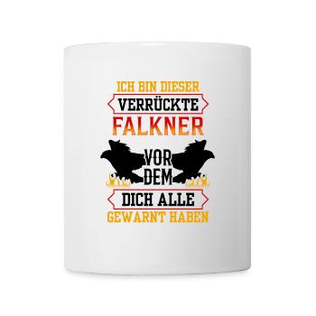 Dieser verrückte Falkner Beizjagd Falknerei - Tasse - Weiß - Vorne