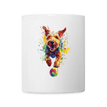 Airedale Terrier - Tasse - Weiß - Vorne