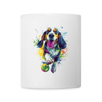 Basset - Tasse - Weiß - Vorne