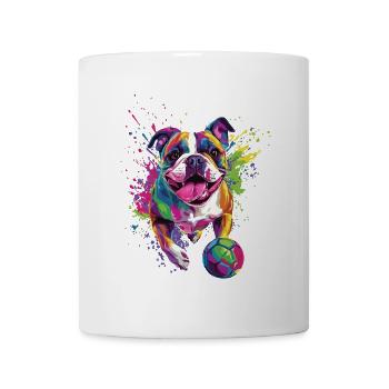 Bulldogge - Tasse - Weiß - Vorne