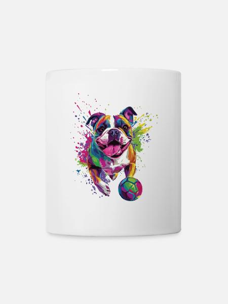 Bulldogge - Tasse - Weiß