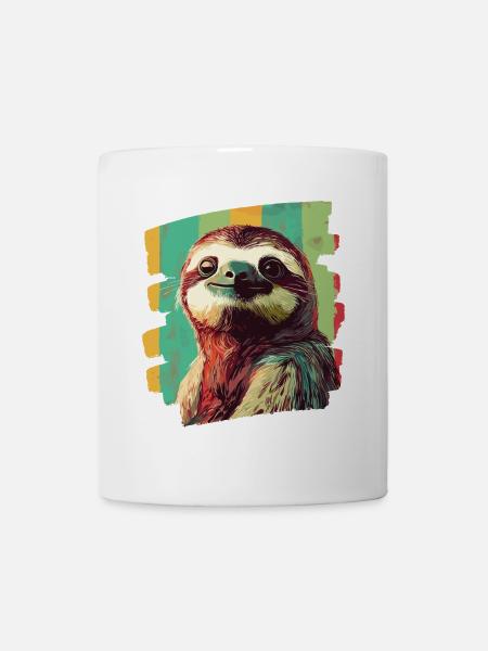 Faultier - Tasse - Weiß