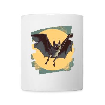 Fledermaus Retro - Tasse - Weiß - Vorne