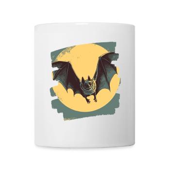 Fledermaus Retro - Tasse - Weiß - Vorne