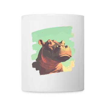 Nilpferd Retro - Tasse - Weiß - Vorne