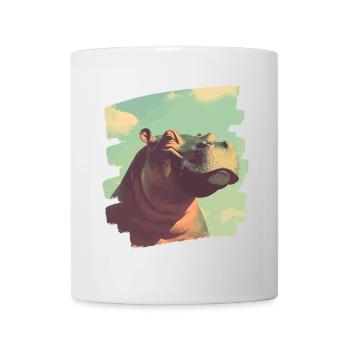 Nilpferd Retro - Tasse - Weiß - Vorne