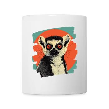 Lemur Retro - Tasse - Weiß - Vorne