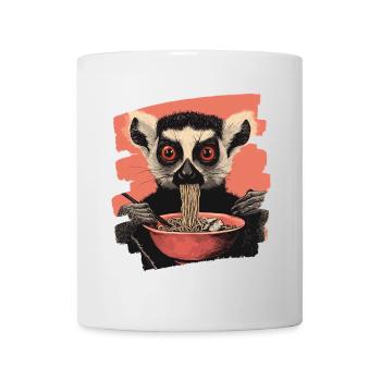 Lemur Ramen Retro - Tasse - Weiß - Vorne