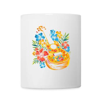 Ukulele Cartoon-Stil - Tasse - Weiß - Vorne