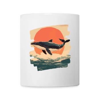Baleine Rétro - Mug blanc - blanc - Devant
