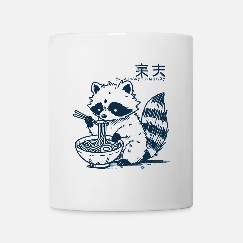 Ramen Nudeln Anime Waschbär Kawaii - Tasse - Weiß
