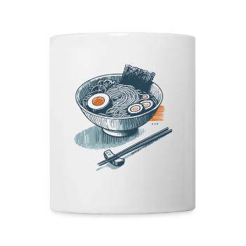 Ramen Noodles Retro Ukiyo-E Streetwear Anime Japan - Mug - white - Front