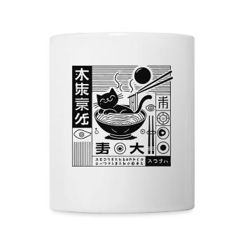 Japanese Retro Ukiyo-E Ramen Noodles Streetwear - Mug - white - Front
