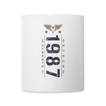Edition Limitée 1987 Anniversaire Force et Honneur - Mug blanc - blanc - Devant