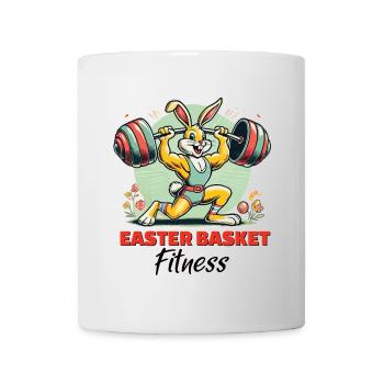 Lapin de Pâques musclé - Chemise de fitness amusante - Mug blanc - blanc - Devant