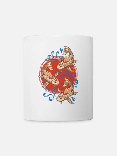 Koi Fische Koi Karpfen Liebhaber - Tasse - Weiß