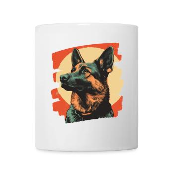 German Shepherd Retro - Mug - white - Front