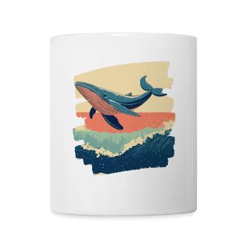 Baleine Rétro - Mug blanc - blanc - Devant