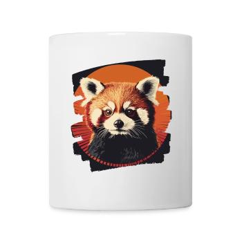 Panda roux rétro - Mug blanc - blanc - Devant
