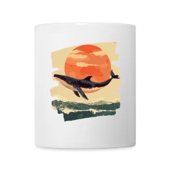 Baleine Rétro - Mug blanc - blanc - Devant