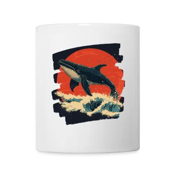 Baleine Rétro - Mug blanc - blanc - Devant