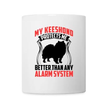 Wolfspitz me protège mieux Keeshond - Mug blanc - blanc - Devant