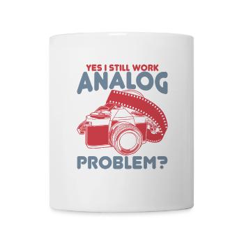 je travaille toujours en analogique, problème - Mug blanc - blanc - Devant