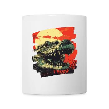 Krokodil Retro - Tasse - Weiß - Vorne