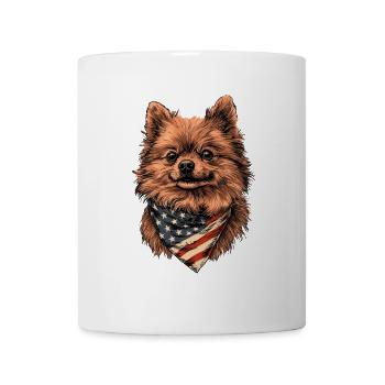 Zwergspitz - Tasse - Weiß - Vorne