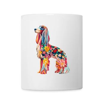 Afghanischer Windhund - Tasse - Weiß - Vorne