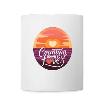 Counting Down to Love Sonnenuntergang - Tasse - Weiß - Vorne