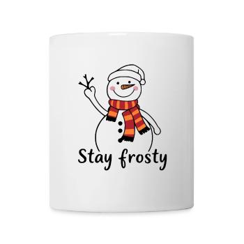 Fröhlicher Schneemann mit rotem Schal - Tasse - Weiß - Vorne