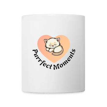Purrfect Moments Katzenherz Motiv - Tasse - Weiß - Vorne