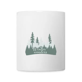Winterwunderwald Silhouetten - Tasse - Weiß - Vorne