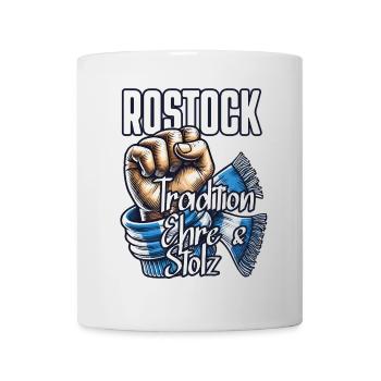 Rostock Fussball Fan-Schal - Tasse - Weiß - Vorne