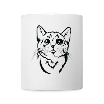 Süßes Katzenporträt - Tierliebhaber Design - Tasse - Weiß - Vorne