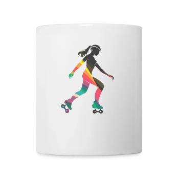 Roller skating girl - Mug - white - Front