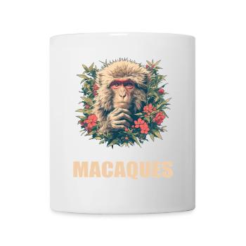 Makaken Makake - Tasse - Weiß - Vorne