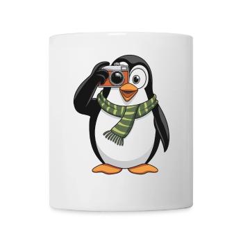 Pingouin mignon avec appareil photo pour les amoureux des animaux - Mug blanc - blanc - Devant