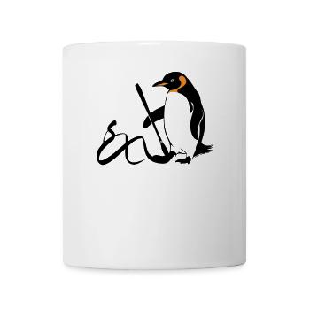 Penguin Calligraphy Artwork - Mug - white - Front
